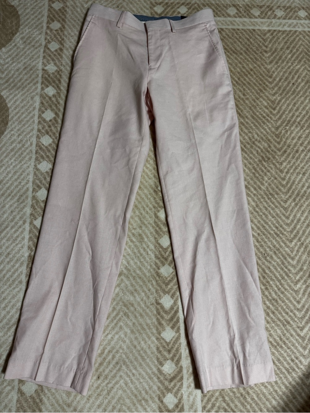 crown & ivy Men's Light Pink Dress Trousers